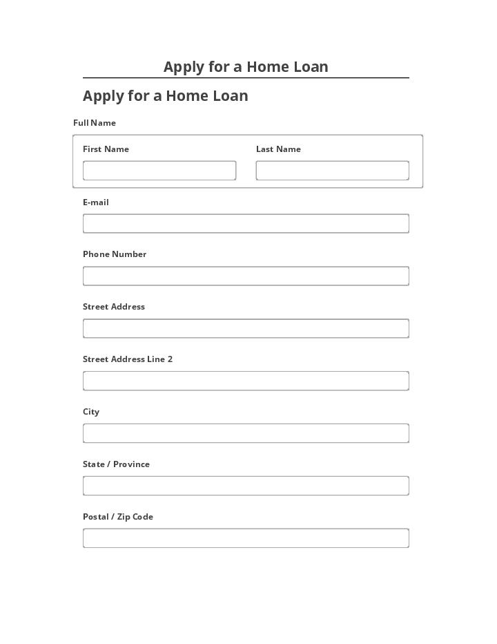 Update Apply for a Home Loan from Salesforce
