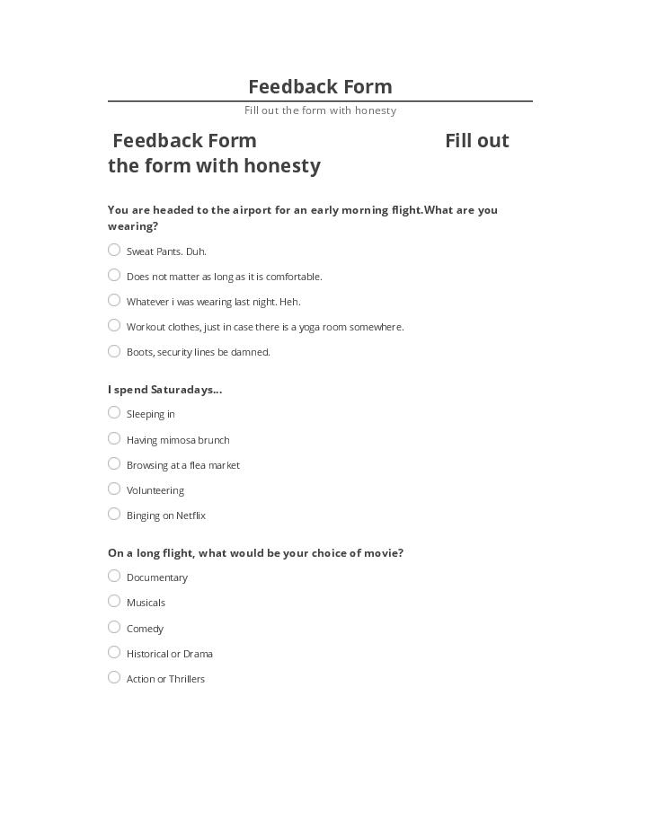 Extract Feedback Form from Salesforce