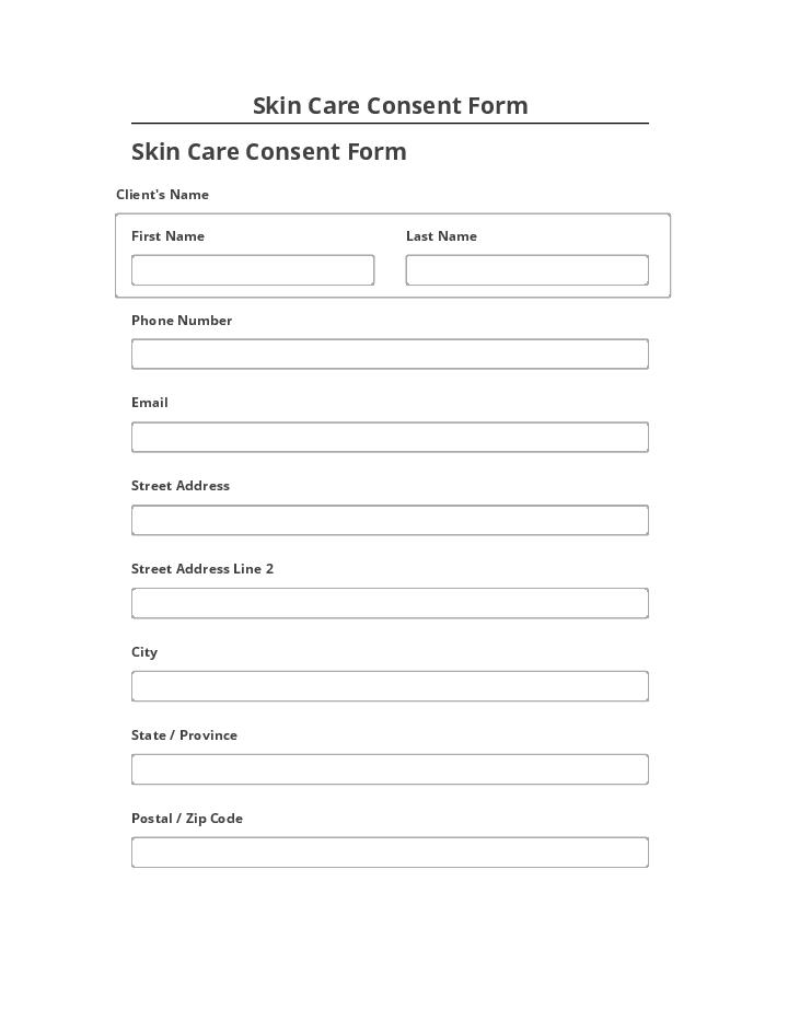 Archive Skin Care Consent Form to Salesforce