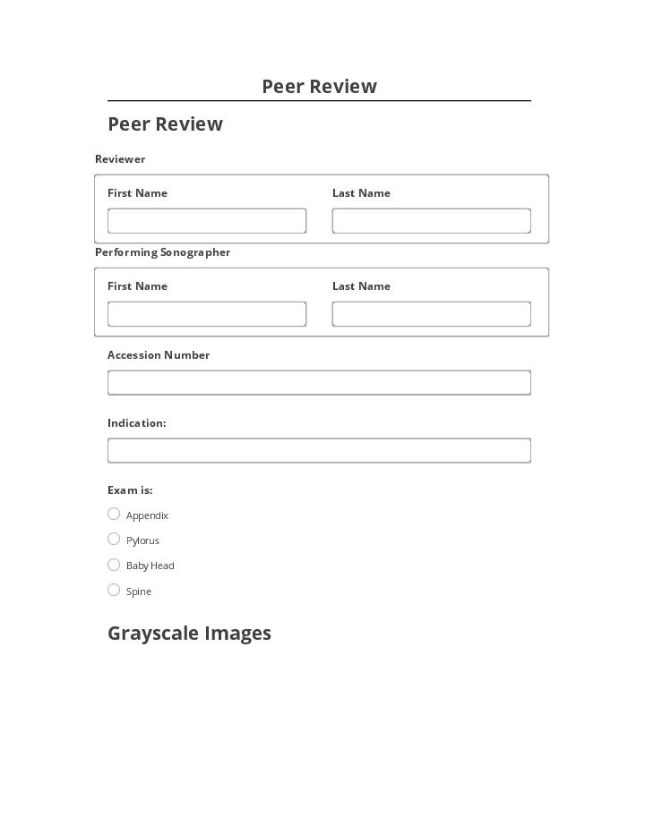 Pre-fill Peer Review from Salesforce