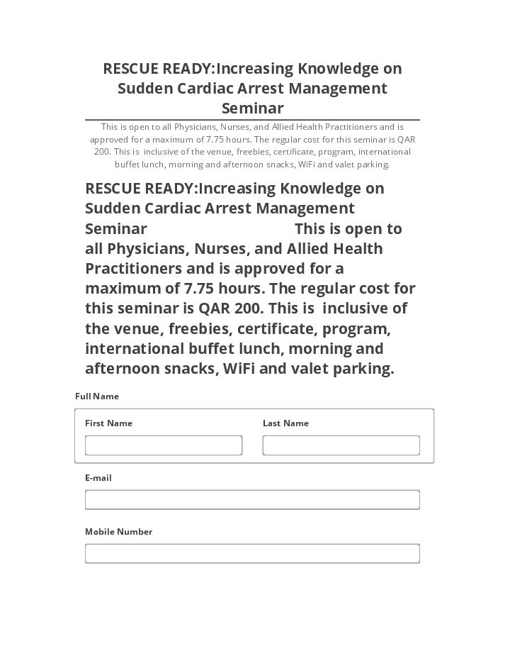 Automate RESCUE READY:Increasing Knowledge on Sudden Cardiac Arrest Management Seminar