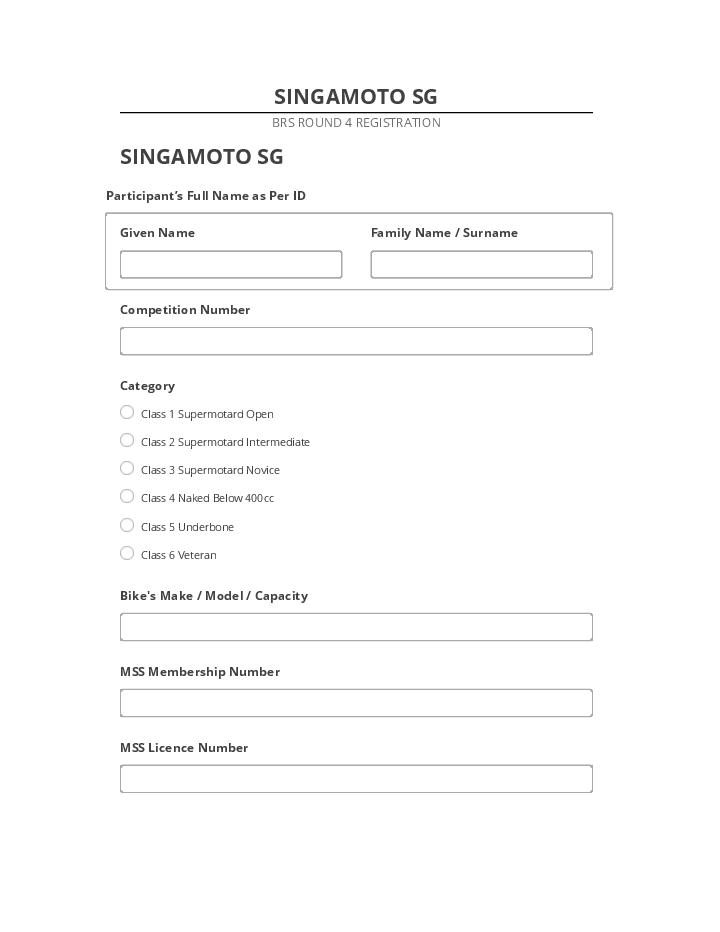 Extract SINGAMOTO SG from Salesforce