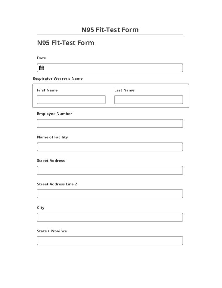 Arrange N95 Fit-Test Form in Netsuite
