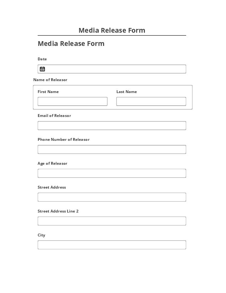 Manage Media Release Form in Netsuite