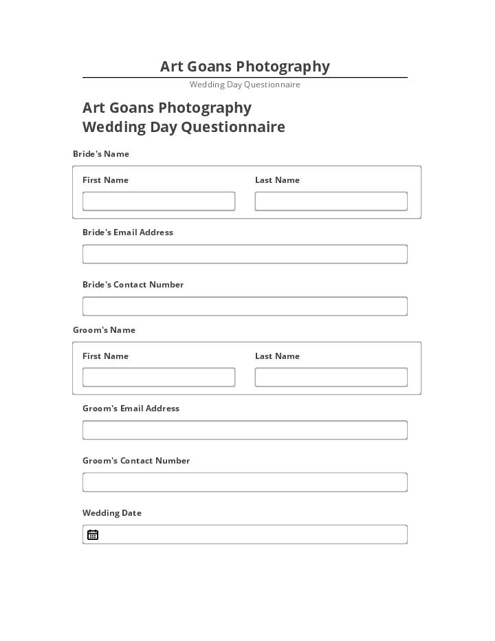 Arrange Art Goans Photography in Microsoft Dynamics