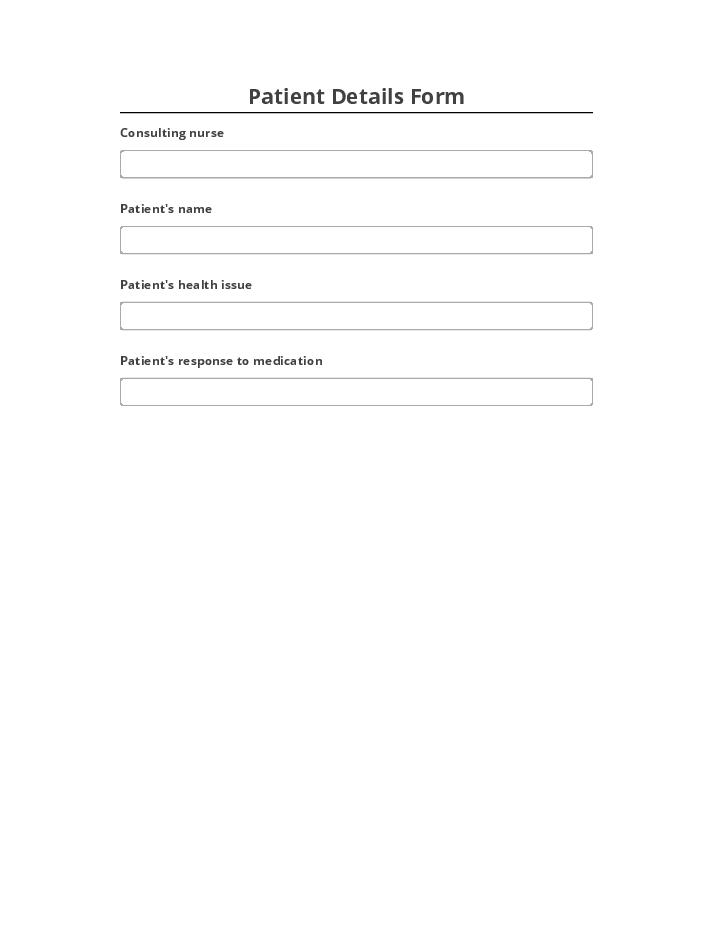 Arrange Patient Details Form in Salesforce