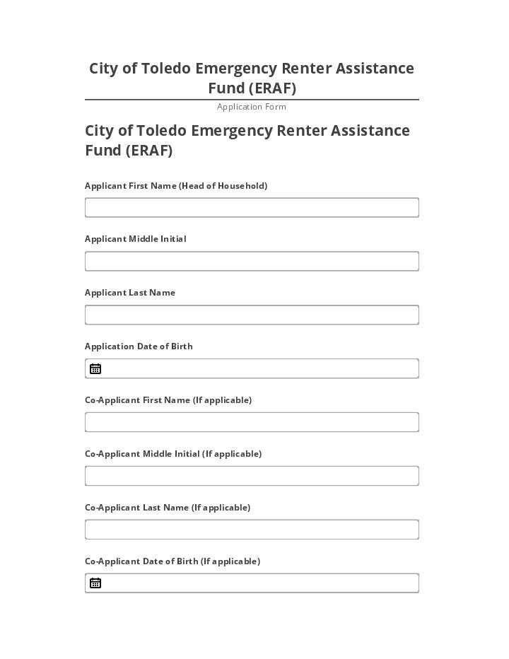 Incorporate City of Toledo Emergency Renter Assistance Fund (ERAF) in Salesforce