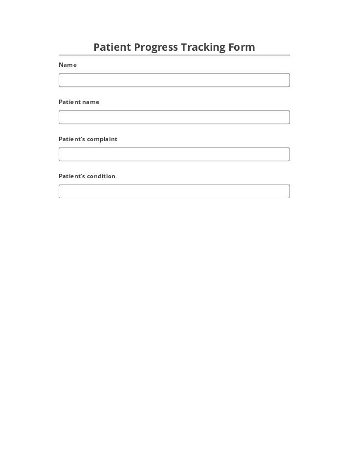 Incorporate Patient Progress Tracking Form in Netsuite