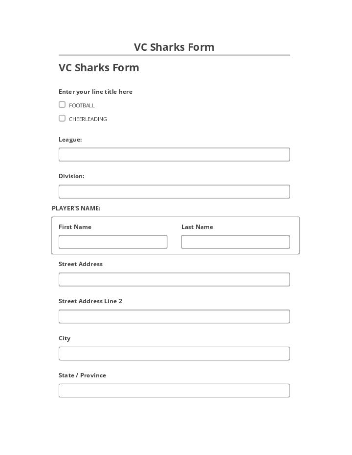 Manage VC Sharks Form in Salesforce