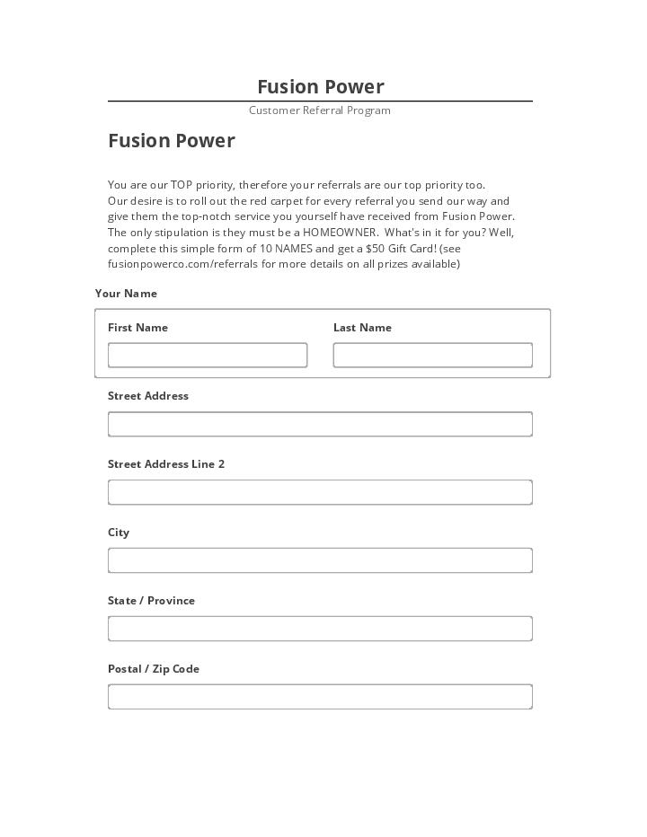 Integrate Fusion Power with Salesforce