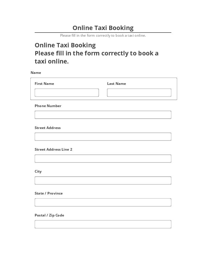 Extract Online Taxi Booking from Salesforce