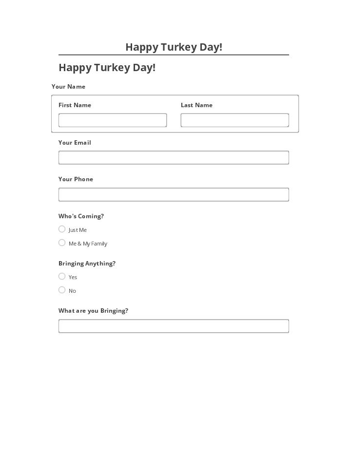 Synchronize Happy Turkey Day! with Salesforce