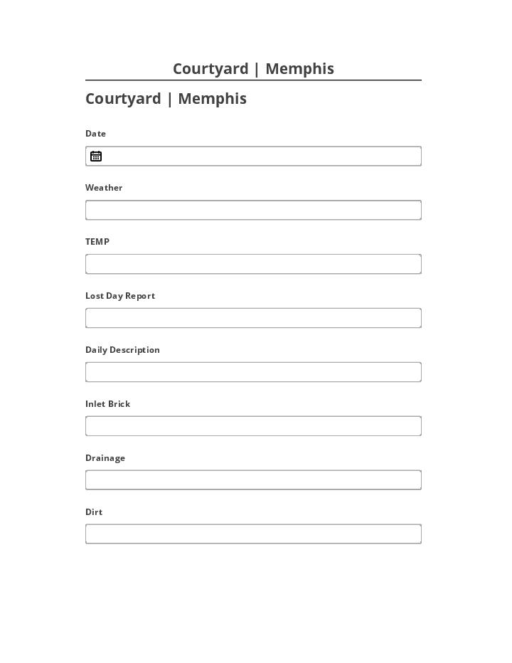 Pre-fill Courtyard | Memphis from Microsoft Dynamics
