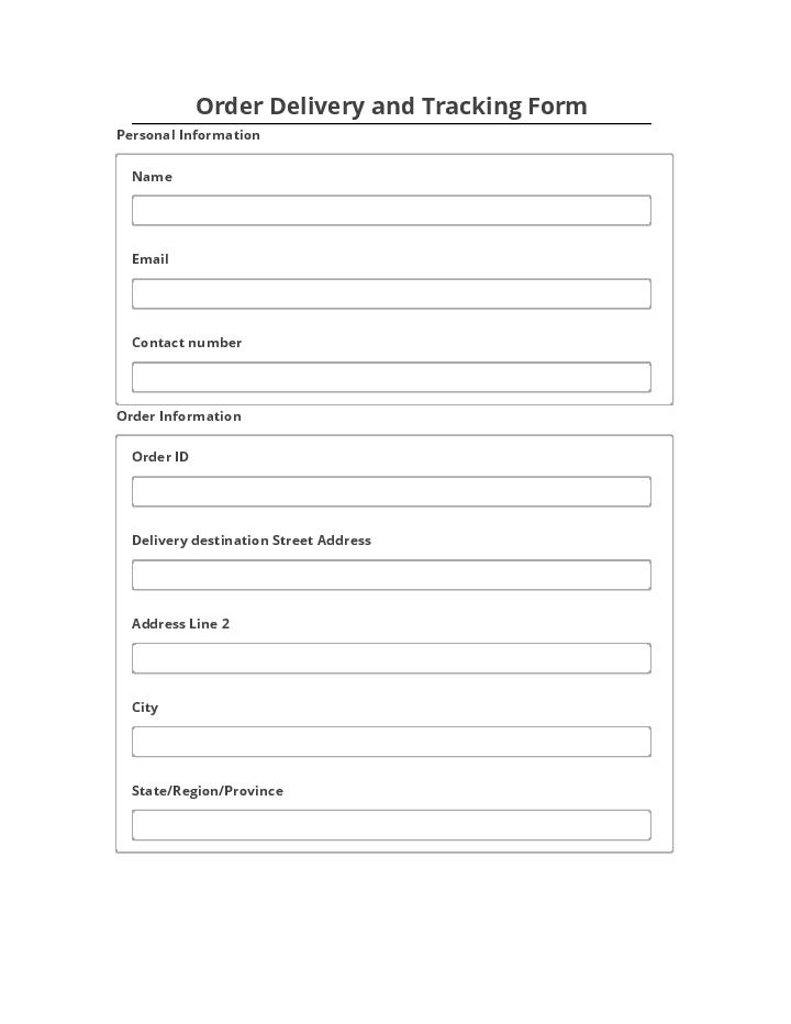 Extract Order Delivery and Tracking Form from Salesforce