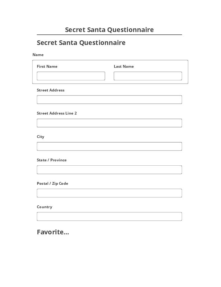 Integrate Secret Santa Questionnaire with Netsuite