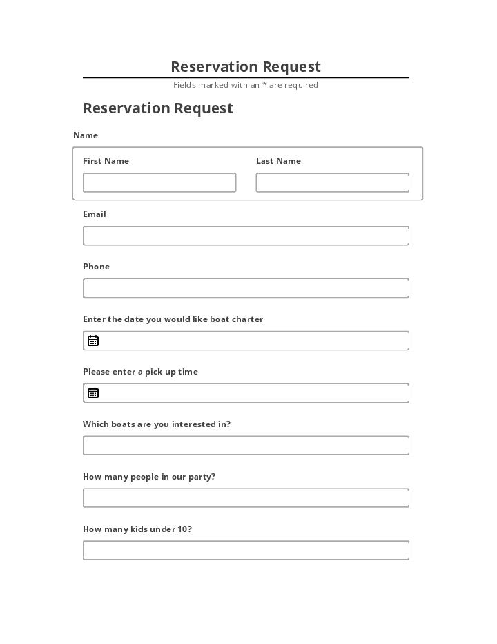 Export Reservation Request to Netsuite