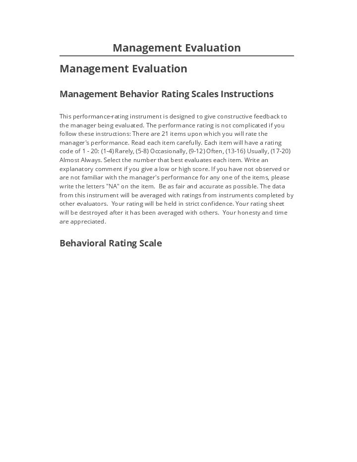 Pre-fill Management Evaluation