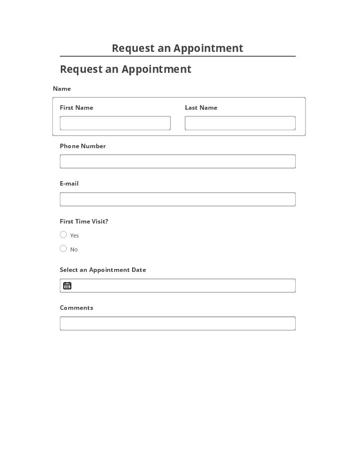 Synchronize Request an Appointment with Netsuite