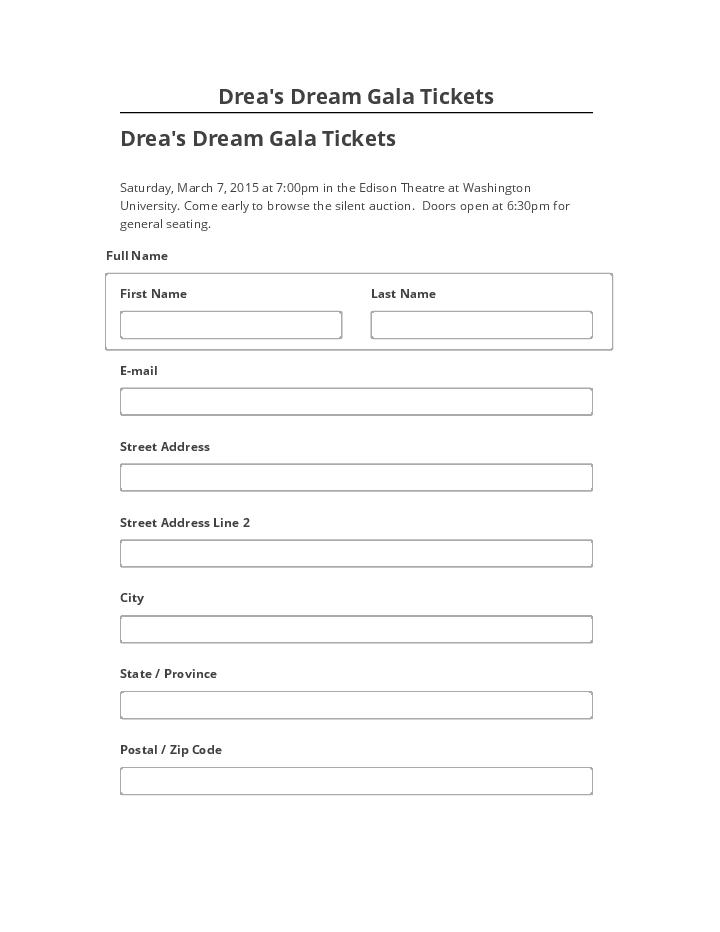 Arrange Drea's Dream Gala Tickets