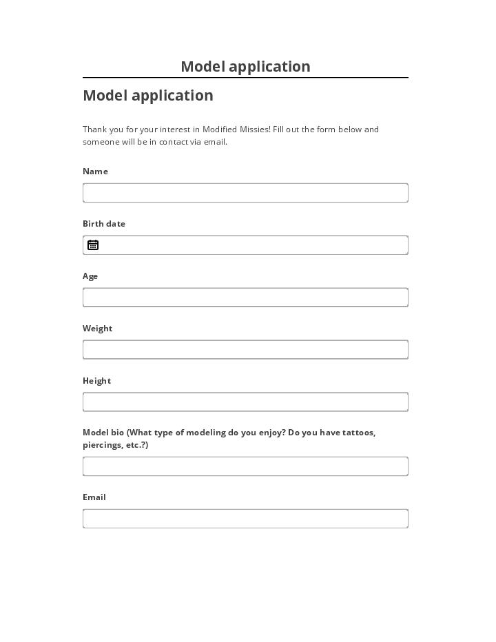 Incorporate Model application