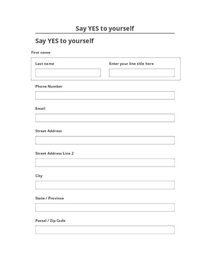 Export Say YES to yourself to Salesforce