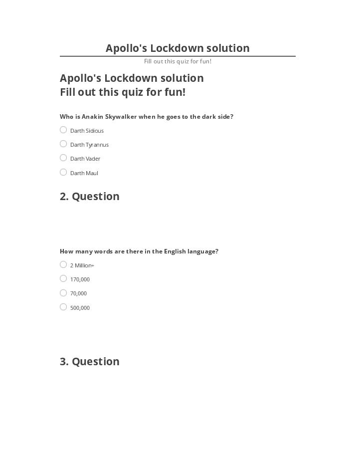 Export Apollo's Lockdown solution to Salesforce