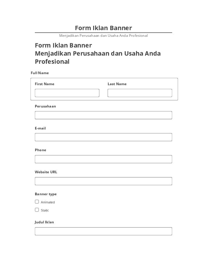 Incorporate Form Iklan Banner in Salesforce