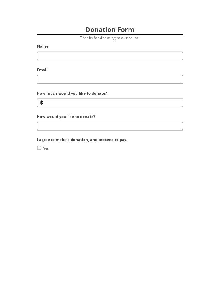 Arrange Donation Form in Salesforce