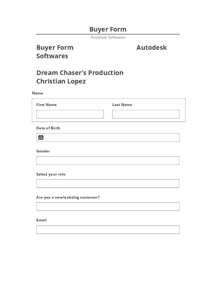 Incorporate Buyer Form in Netsuite