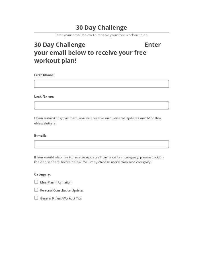 Pre-fill 30 Day Challenge