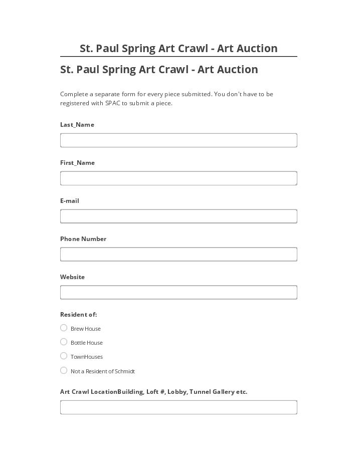 Extract St. Paul Spring Art Crawl - Art Auction from Microsoft Dynamics