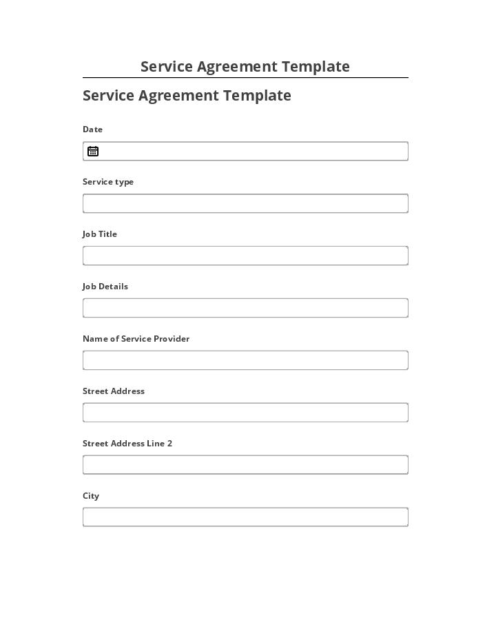 Incorporate Service Agreement Template in Salesforce