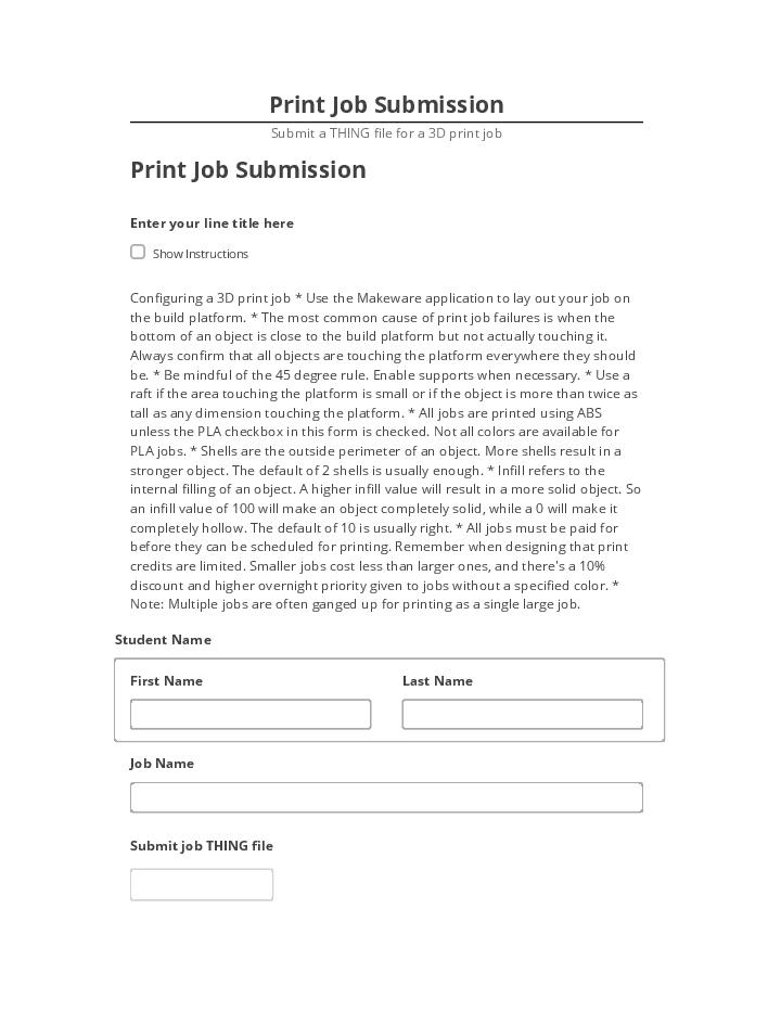 Archive Print Job Submission