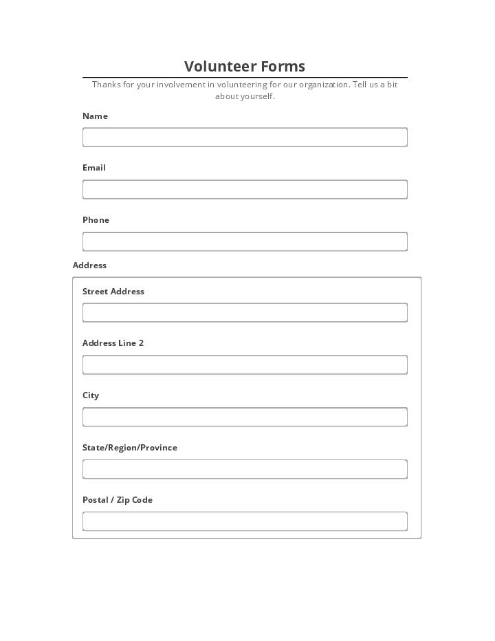 Update Volunteer Forms from Netsuite