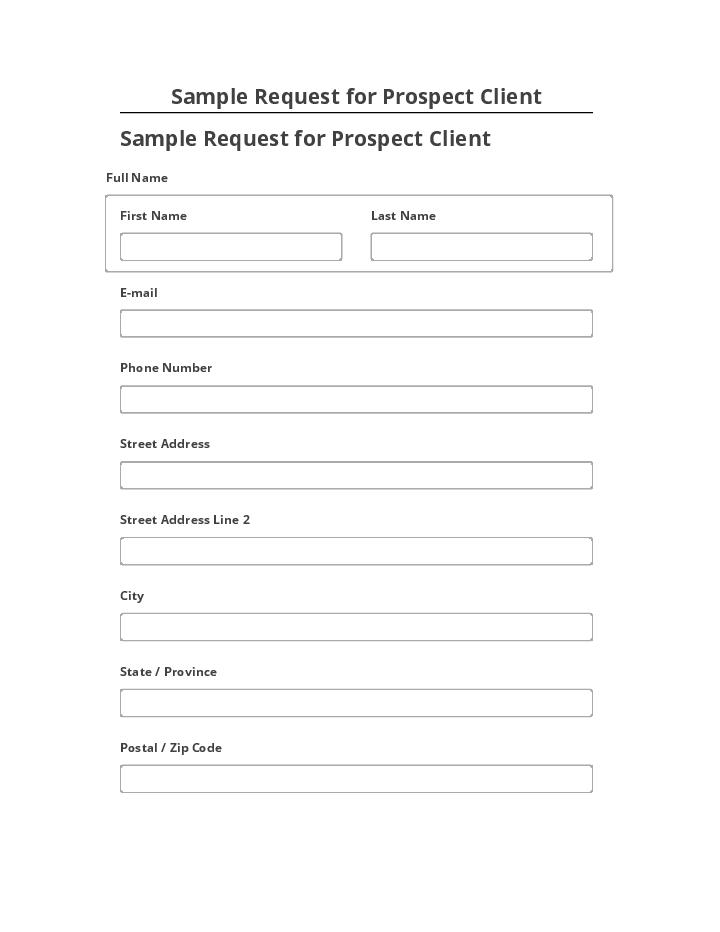 Automate Sample Request for Prospect Client in Salesforce