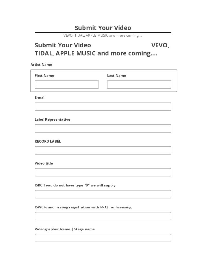 Incorporate Submit Your Video in Salesforce