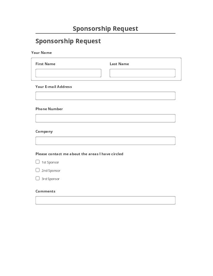 Extract Sponsorship Request from Salesforce