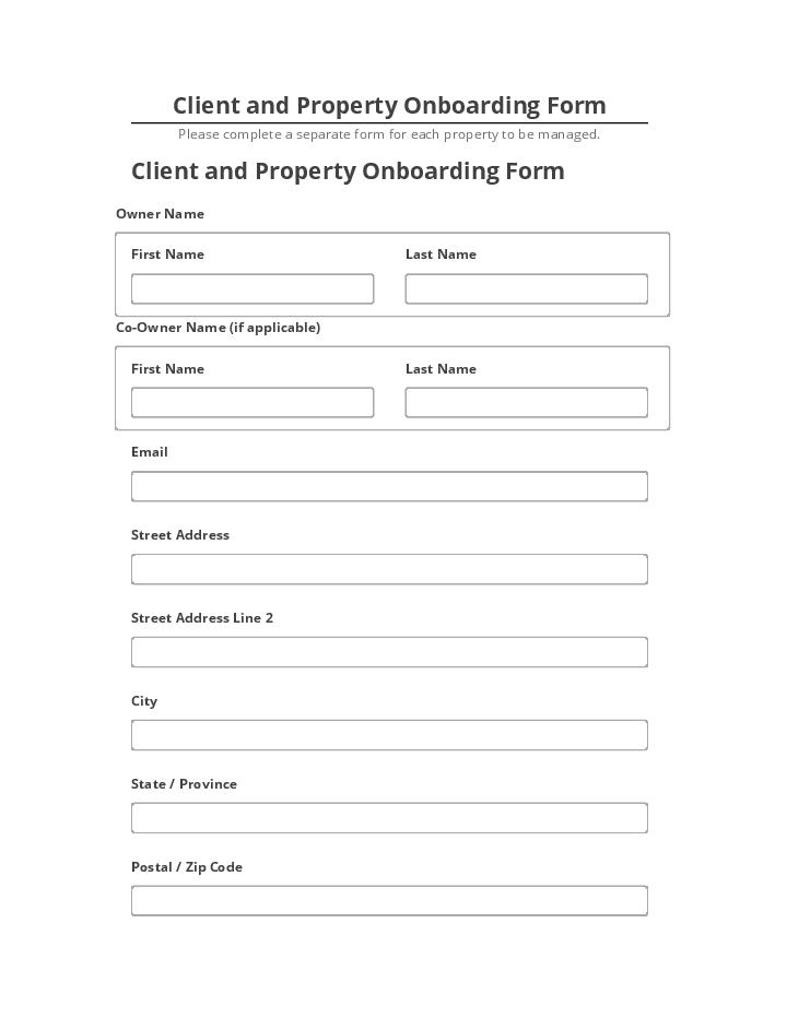 Automate Client and Property Onboarding Form