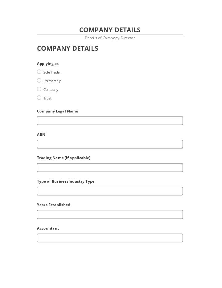 Manage COMPANY DETAILS in Netsuite