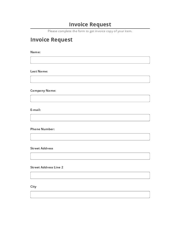Arrange Invoice Request in Salesforce