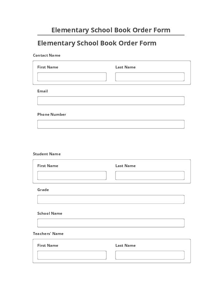 Export Elementary School Book Order Form
