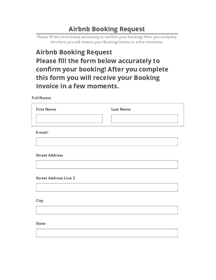 Pre-fill Airbnb Booking Request from Netsuite