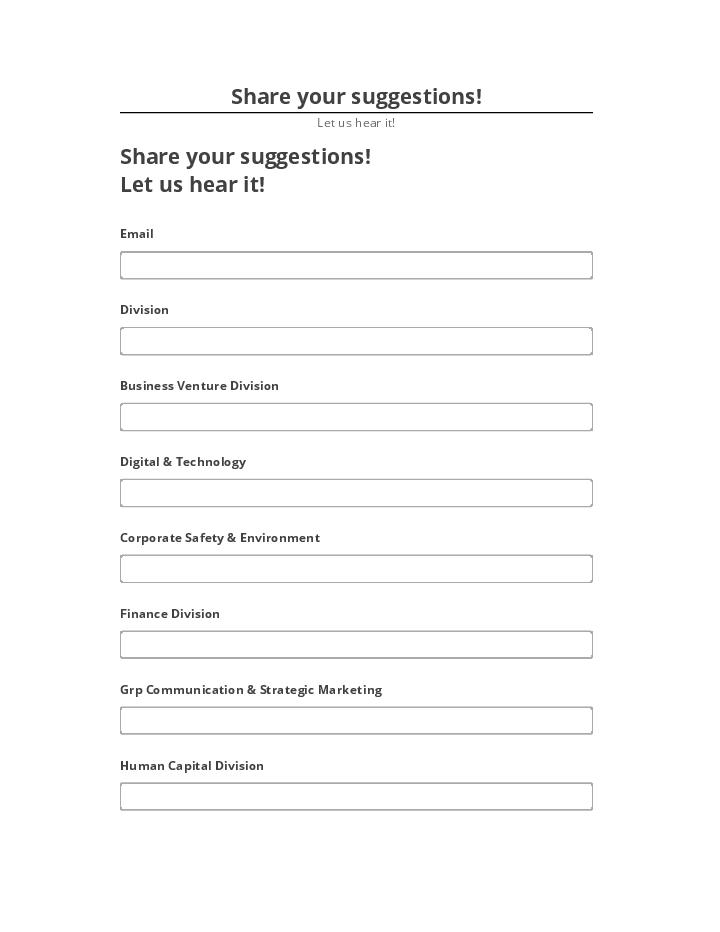 Synchronize Share your suggestions! with Salesforce