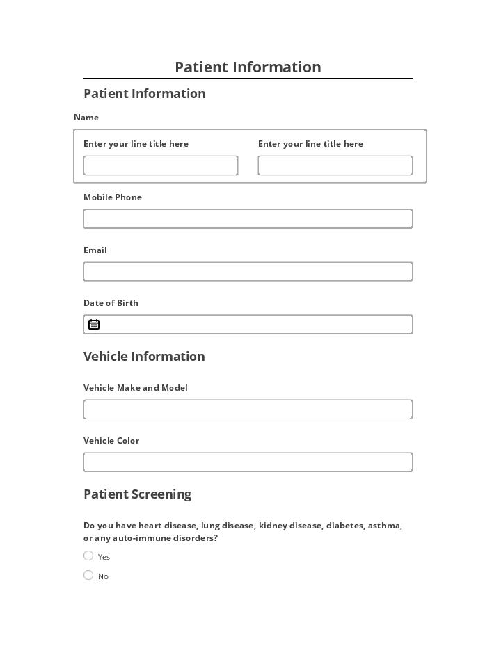Arrange Patient Information in Salesforce