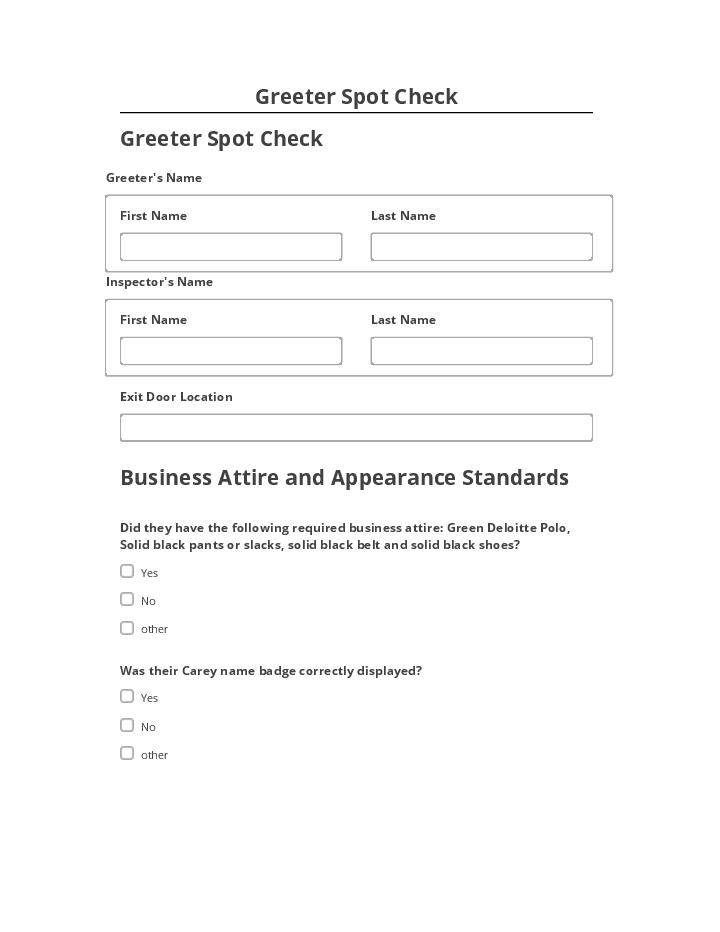 Incorporate Greeter Spot Check in Salesforce