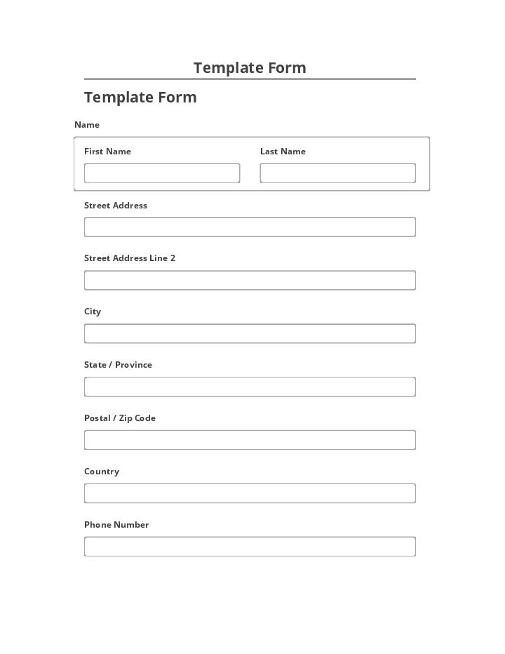 Synchronize Template Form with Salesforce