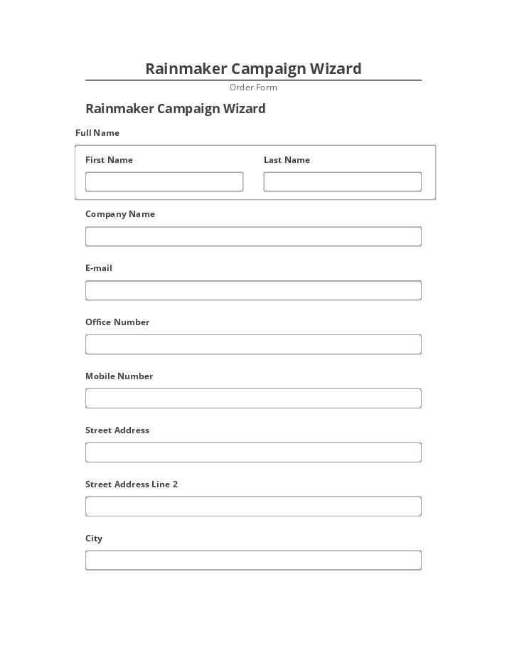 Arrange Rainmaker Campaign Wizard in Microsoft Dynamics