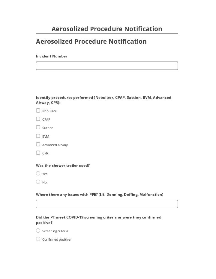 Automate Aerosolized Procedure Notification in Salesforce