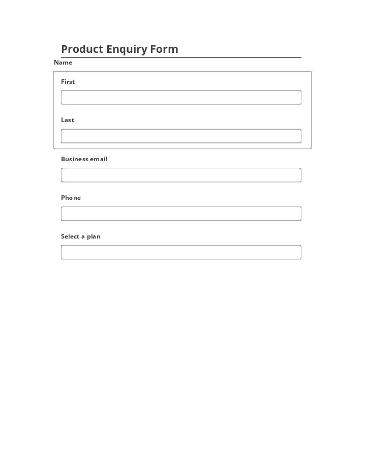 Export Product Enquiry Form
