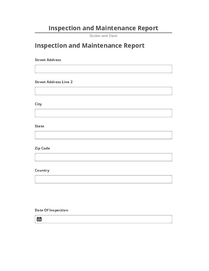 Pre-fill Inspection and Maintenance Report from Salesforce